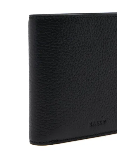 Bally York Grained Logo Bifold Wallet In Black