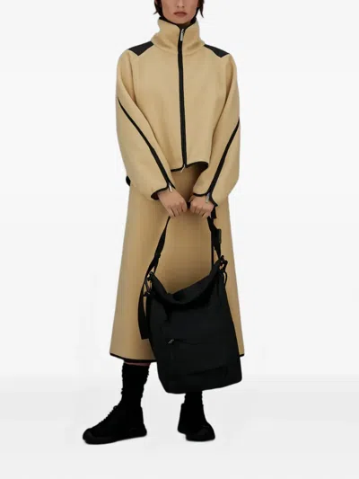 Laminar Adjustable-strap Shoulder Bag In Black