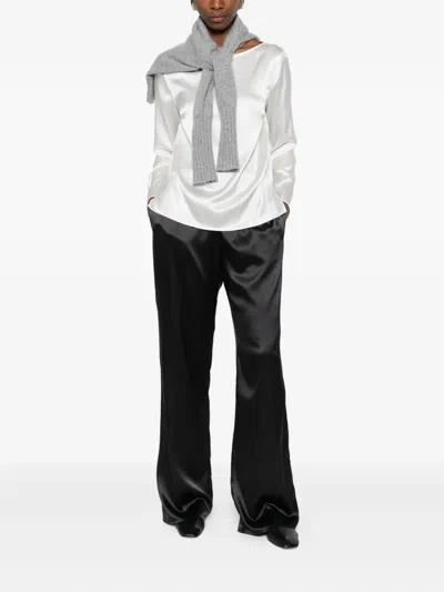 Purotatto Long-sleeve Blouse In White