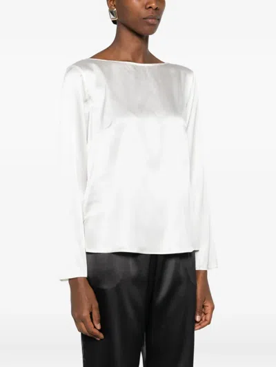 Purotatto Long-sleeve Blouse In White