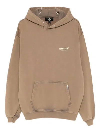 Represent Owners Club Hoodie In Brown