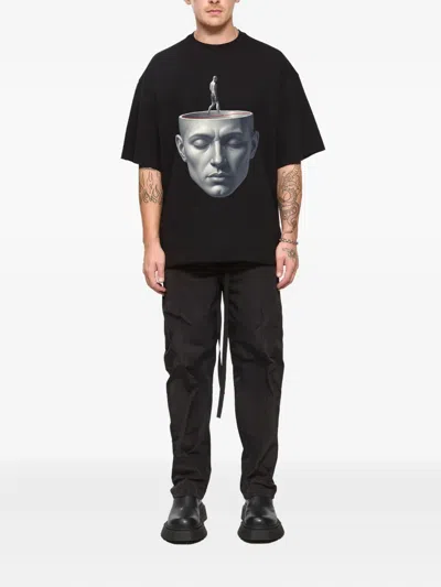 Hamza Serenity Graphic T-shirt In Black
