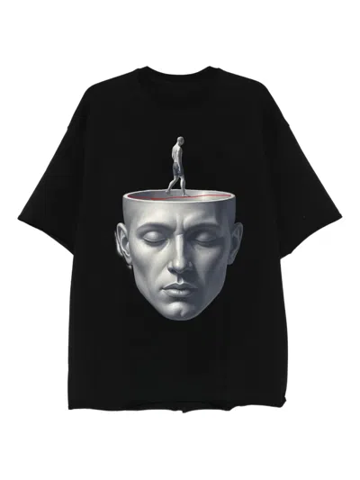 Hamza Serenity Graphic T-shirt In Black