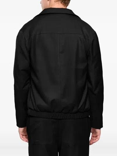 Hamza Rud Zipped-striped Jacket In Black