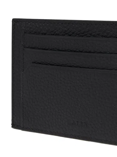 Bally York Leather Card Holder In Black