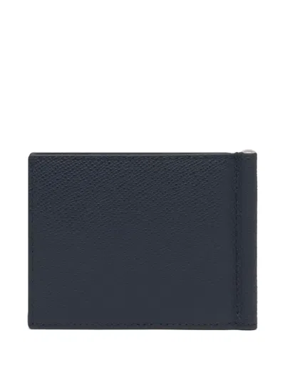 Bally Embossed Bifold Leather Wallet In Blue