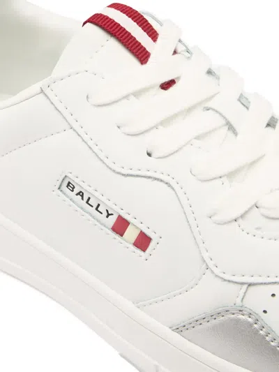 Bally Perforated Jasper Leather Sneakers In White