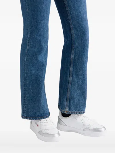 Bally Perforated Jasper Leather Sneakers In White