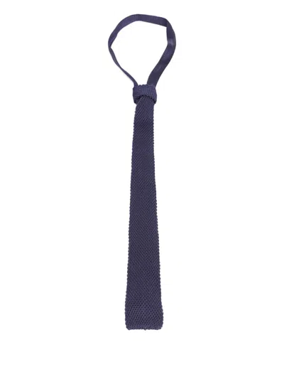 Forte Forte Knitted Tie In Blue