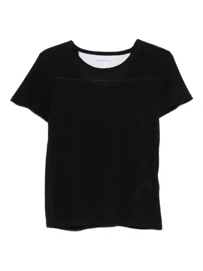 Purotatto Crew-neck T-shirt In Black
