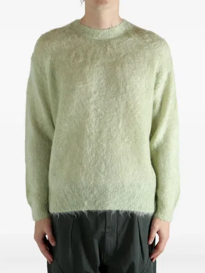 Auralee Button-up Sweater In Green