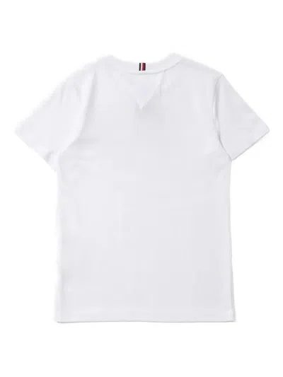 Tommy Hilfiger Junior Floral-logo T-shirt In White
