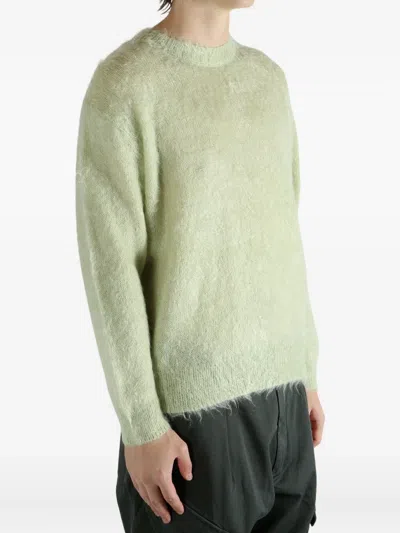 Auralee Button-up Sweater In Green