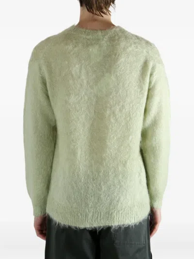 Auralee Button-up Sweater In Green