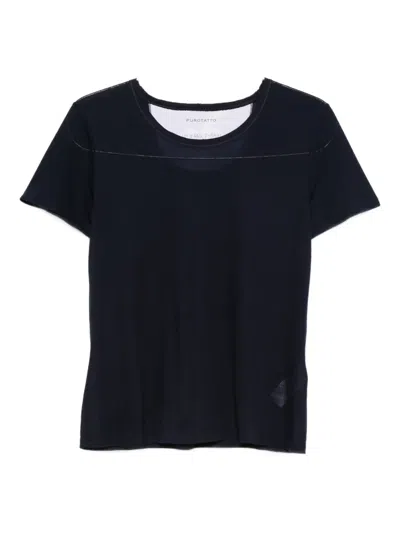 Purotatto Round-neck T-shirt In Black
