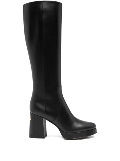 Valentino 90mm Fawcette Boots In Black