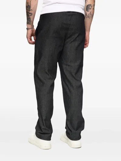 Hamza Six Drawstring-panelled Jeans In Black