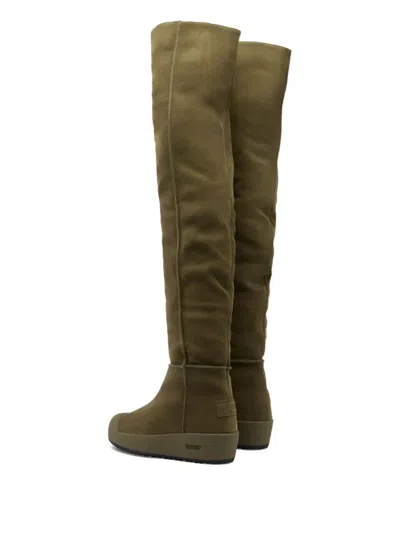 Bally Curling Over-the-knee Boots In Green