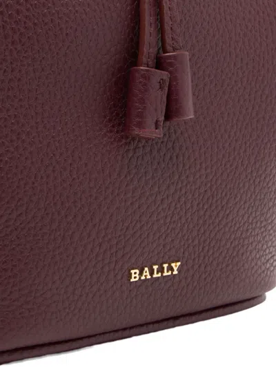 Bally Grained Ribbons Bucket Bag In Purple
