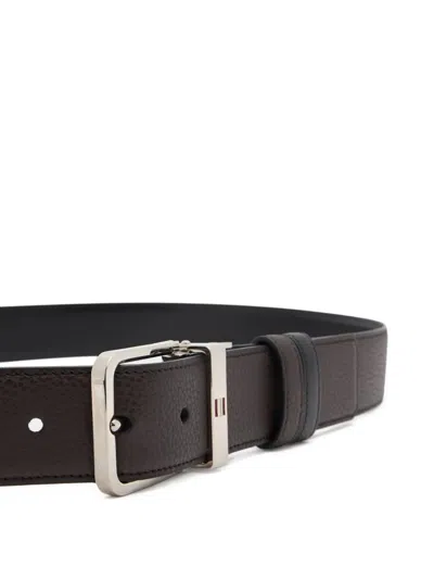 Bally Reversible Adjustable Belt In Black