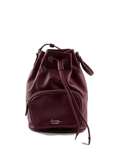 抽绳拉链水桶包