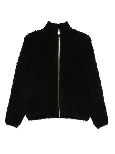 Max Mara Zip-fastening Jacket In Black