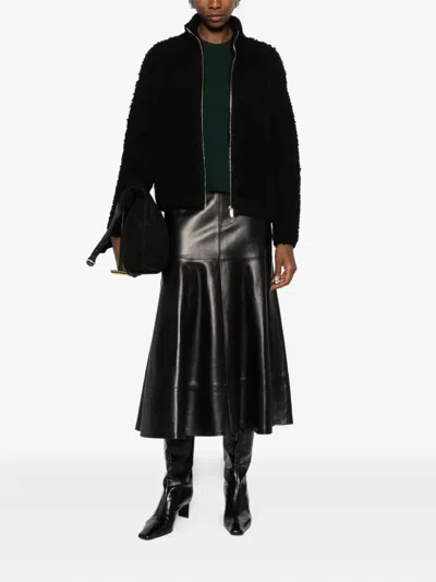 Max Mara Zip-fastening Jacket In Black