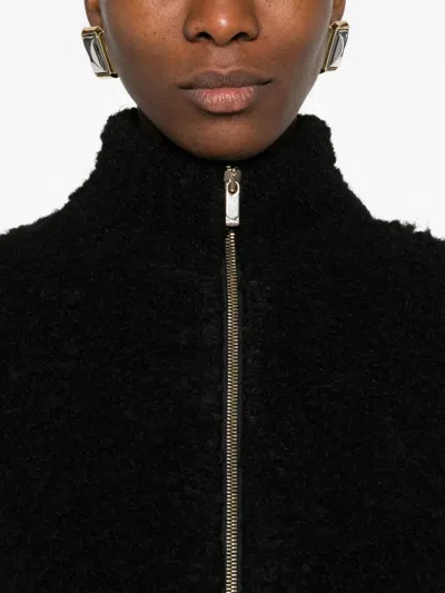 Max Mara Zip-fastening Jacket In Black