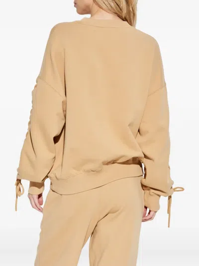 Rotate Birger Christensen Sweatshirt In Camel Cotton In Neutral