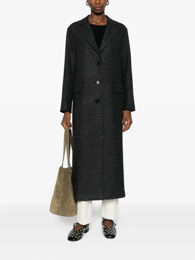 Aspesi Single-breasted Coat In Black