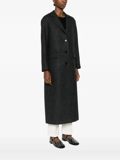 Aspesi Single-breasted Coat In Black