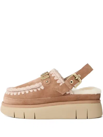 Mou Bounce Slingback-mules In Brown