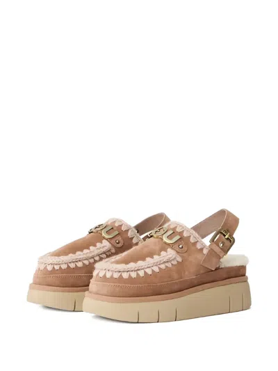 Mou Bounce Slingback-mules In Brown