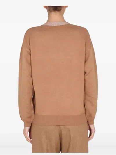 Ballantyne Shirt With Embroidered Logo In Brown