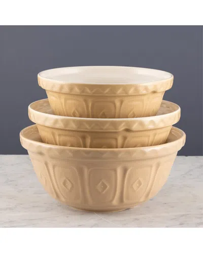 Mason Cash Set Of 3 Color Mix Mixing Bowls In Neutral