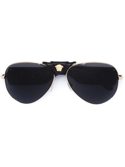 Versace Sunglasses, Ve2150q In Gold/grey