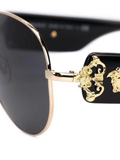 Shop Versace Medusa Sunglasses In Black
