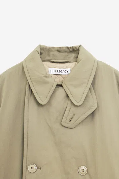 Our Legacy Duvet Trench Coat In Neutral