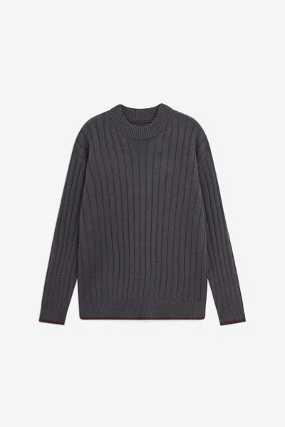 Gr10k Rib Crew Workwear Knitwear In Gray