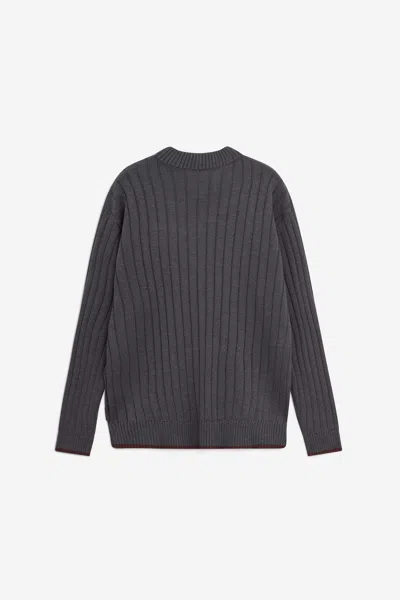 Gr10k Rib Crew Workwear Knitwear In Gray