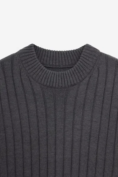 Gr10k Rib Crew Workwear Knitwear In Gray