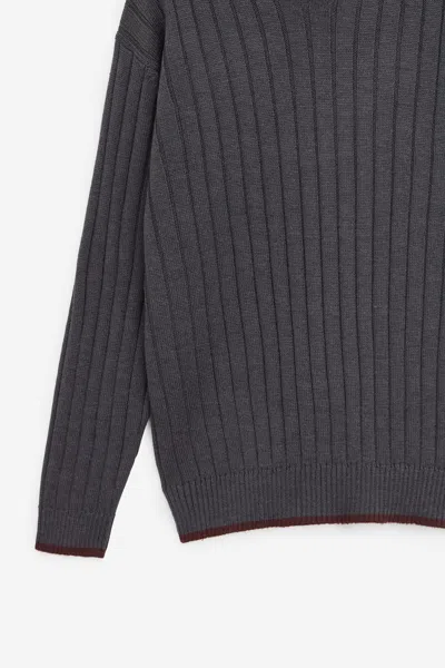 Gr10k Rib Crew Workwear Knitwear In Gray