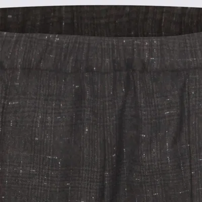 Fabiana Filippi Relaxed Trousers In Textured Fabric In Gray