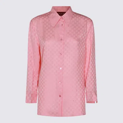 Gucci Pink Silk Shirt In Pink