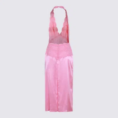 Gucci Women Satin And Lace Dress In Pink