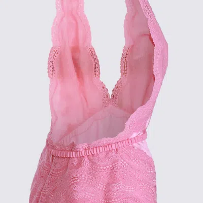 Gucci Women Satin And Lace Dress In Pink