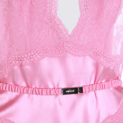 Gucci Women Satin And Lace Dress In Pink
