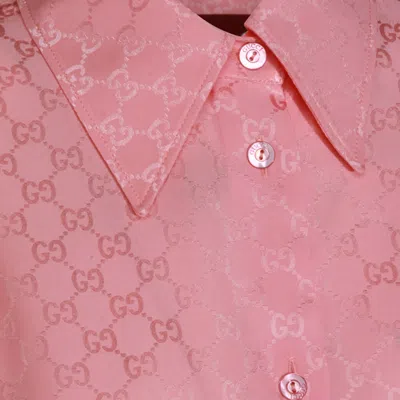 Gucci Pink Silk Shirt In Pink