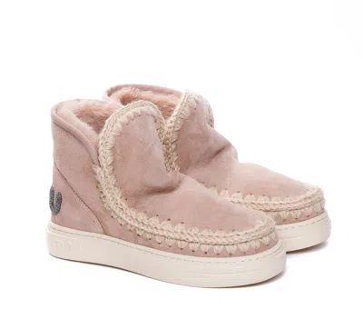Mou Eskimo Bold Booties In Pink