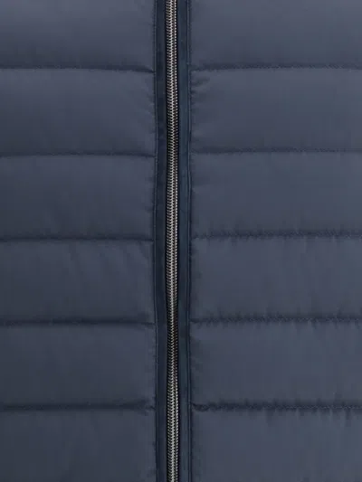 Herno Men Wool Double Layered Jacket In Blue